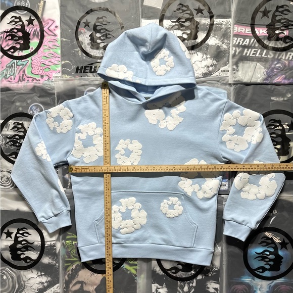 Denim Tears The Cotton Wreath Hoodie ‘Blue’ - Picture 2 of 7